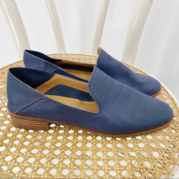 Lucky Brand Cahill Leather Blue Slip On 